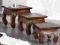 Stoliki Opium Set Mahogany of 3