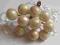 Kulki kule na druciku owoce perłowe kremowe ecru
