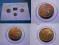 ZESTAW MONET = 1 + 2 + 5  EURO CENT (Z OZDOBAMI) .