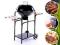 Grill ogrodowy okrągły z pokrywą i 3 półkami