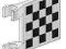 2335p03 White Flag 2 x 2 Square with Checkered