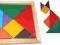 TANGRAM GRA LOGICZNA łamigłówka drewniany 11,5 cm