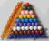 Kolorowy trójkąt Montessori koraliki do liczenia s