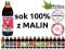 SOK 100% Z MALIN MALINOWY BEZ KONSERWANTÓW 0,5L