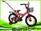 Rower z prowadnikiem 16'' BMX Alpino Denver czerwo