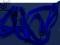 Komplet smycz+szelki odblask 20mm/1,2m blue SALE