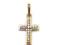 Złoty wisiorek pr.333 krzyżyk cyrkonie