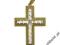 28 DUŻY KRZYŻ ZE ZŁOTA 585 RODOWANY WZÓR GRECKI !!