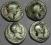 Zbiór Zestaw     4      monet Rzymskich  #2