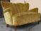 ZGRABNA MIODOWO ZŁOTA SOFA USZAK STAN BDB SPRĘŻYNY