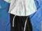 Elegancki zestaw: biała bluzka i spodnie r. 40