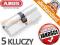 WKŁADKA ABUS Nikiel 40/40 KLASA C ATEST 5 KLUCZY !