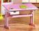 Biurko dziecięce różowe - CECILIA - z regulacją !!