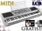 PROF KEYBOARD ORGANY MK-939 61KLAW 2KURSY+CD MIDI