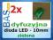 Dioda LED 10 mm - zielona _ dyfuzyjna  _2szt