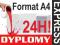 DYPLOMY Plakat DYPLOM A4 100szt 24h kreda 350g