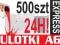 ULOTKI A6 dwustronne 500szt EXPRESS druk 24h 135g