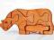 Zabawka edukacyjna Puzzle 3D nosorożec - eko HIT