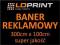 Baner reklamowy 300cm x 100cm