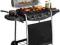 GRILL GAZOWY 2 PÓŁKI CZARNY NA KÓŁKACH