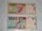 INDONEZJA 2 BANKNOTY 5000,1000 RUPIAH 2001r 2000r