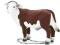 Figurka F7083 Cielę rasy Hereford patrzące
