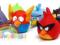 ANGRY BIRDS gumowe 6 figurek z piszczkiem + proca