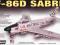Model plastikowy Lindberg Odrzutowiec F-86D Sabre