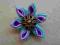 Własnoręcznie wykonana  broszka ze wstążki