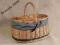 WIKLINOWY DUŻY KOSZ PIKNIKOWY Z KLAPAMI NA MAJÓWKĘ