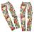 M14 MODNE SPODNIE LEGGINSY W KWIATY CZE 92/98 2