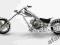 AMERICAN CHOPPER CHROME  BIKE 1:18 BLACK WIDOW OCC