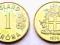 ISLANDIA 1 KRONA 1974 ŻÓŁTA MENNICZA