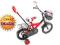 ROWEREK DZIECIĘCY 12 CZERWONY AUTKA ROWER + PCHACZ
