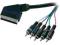 KABEL SCART/RCA wtyk SCART / wtyk 5x RCA 2,5 m