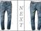 NEXT Spodnie JEANS vintage RURKI 122