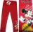 MYSZKA MINNIE bawełna 100% legginsy DISNEY 98 red
