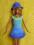 Niebiesko-zielona sukienka z włóczki dla Barbie