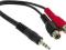 KABEL AUDIO AUX-IN JACK 3,5mm -- >  RCA GNIAZDO