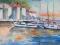 Akwarela łodzie 17 x 25 cm Sabina Salamon