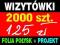 2000 szt. WIZYTÓWKI dwustronne +PROJEKT+FOLIA