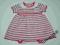 BODY SUKIENKA KRÓTKI RĘKAW BAWEŁNA PASKI 62/68