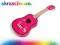 Różowa drewniana Gitara PTASZKI, Scratch, 3+