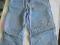 Niebieskie, jeansowe bojówki za kolano rozmiar 146