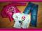 Zestaw spodnie+2bluzki +gratis 104-116/3-5lat bdb-