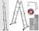 Drabina Aluminiowa Przegubowa  4x3+podesty GRATIS