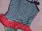 Strój kąpielowy dla małej damy Paski R. 80 cm!