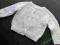 DPA151 Biały ręcznie robiony sweterek r.68/74