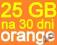 INTERNET 25 GB na kartę Orange FREE ważne 30 dni