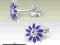 Manduri Kolczyki Swarovski Srebro 925 Kwiatek